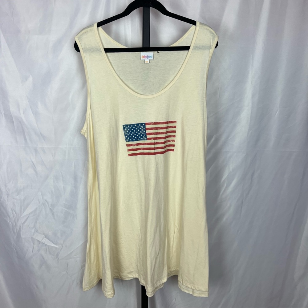 LuLaRoe American Flag Print Perfect Tank, size 3XL NWT
